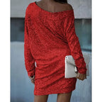Lorna | Contrast Sequined Pull-On Dress