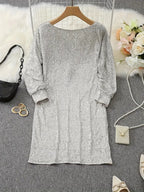Lorna | Contrast Sequined Pull-On Dress