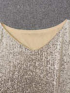 Lorna | Contrast Sequined Pull-On Dress
