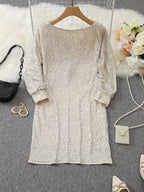 Lorna | Contrast Sequined Pull-On Dress