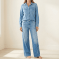 Luella | Button-Down Wide-Leg Pajama Set