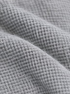 Maddox waffle-textured pants – close-up of the waffle knit (Gray)