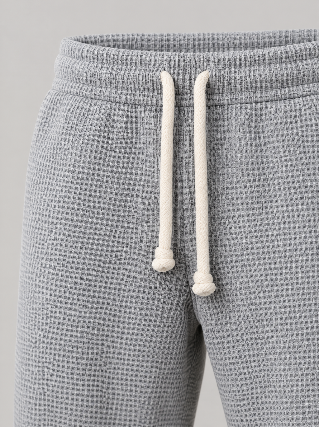 Maddox waffle-textured pants – drawstring and elastic waistband (Gray)