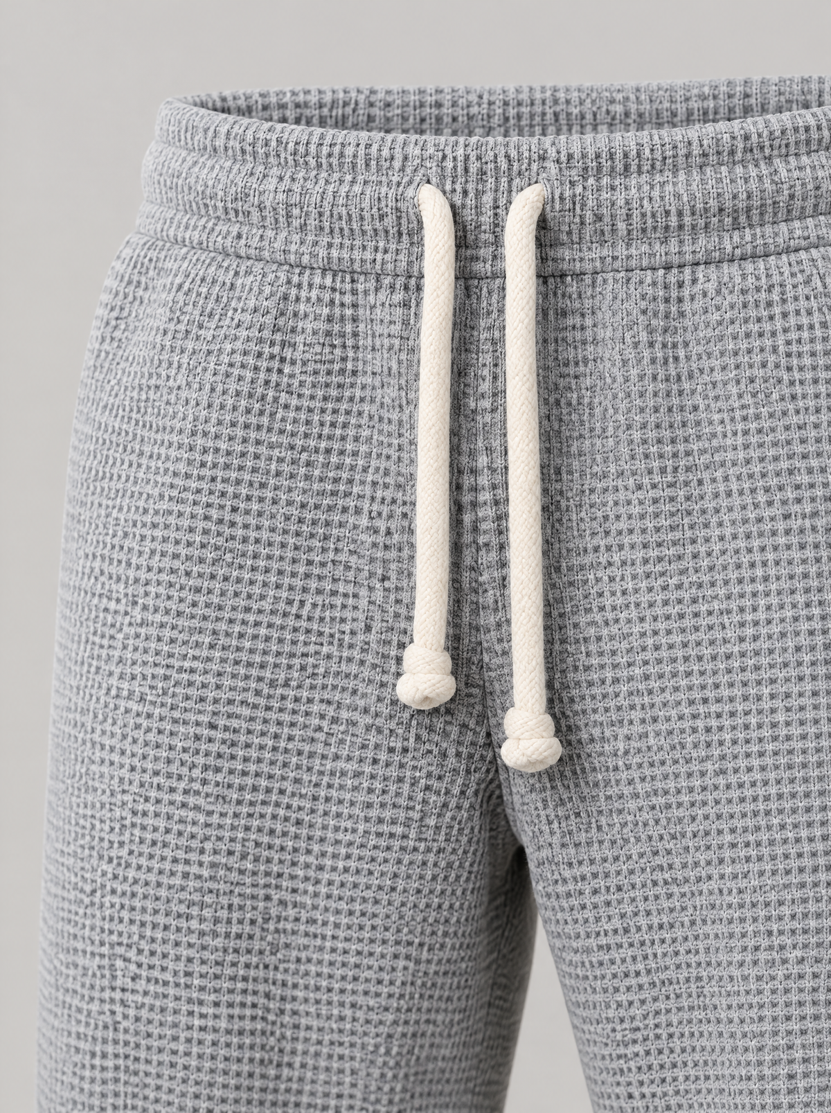 Maddox waffle-textured pants – drawstring and elastic waistband (Gray)