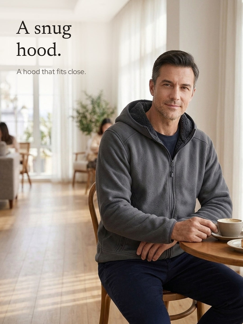 Malcolm | Fleece Hoodie with Zippered Pockets