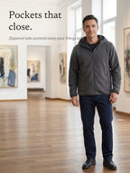 Malcolm | Fleece Hoodie with Zippered Pockets