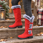 Marcia | Plush-Lined Block Heel Knee-High Boots