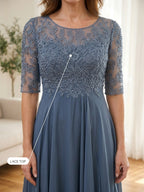 Mariana | Lace Bodice Midi Dress