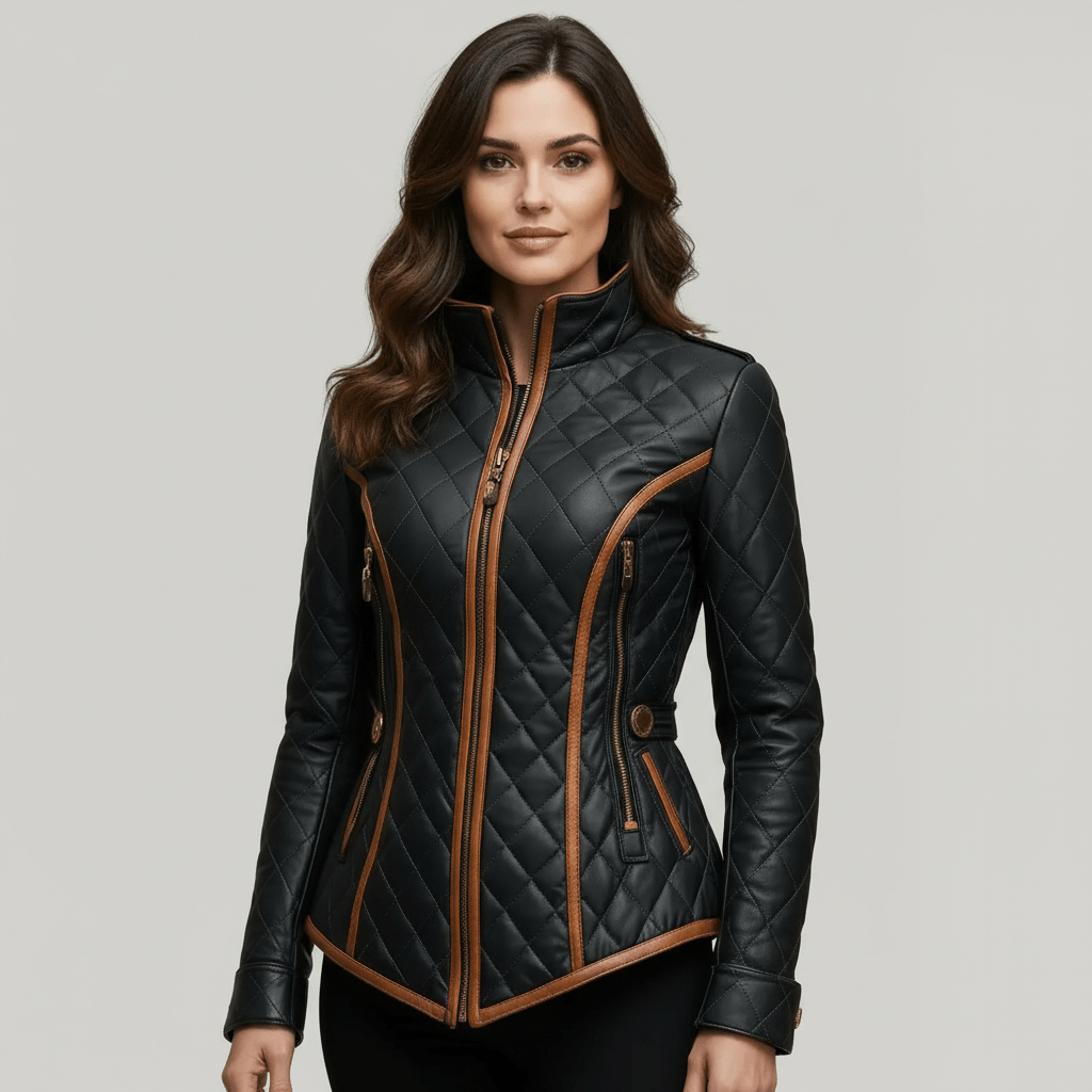 Marla | Diamond-Quilted Zip-Up Padded Jacket