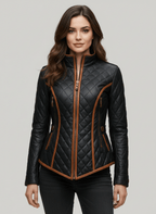 Marla | Diamond-Quilted Zip-Up Padded Jacket