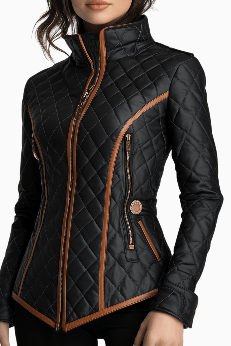 Marla | Diamond-Quilted Zip-Up Padded Jacket