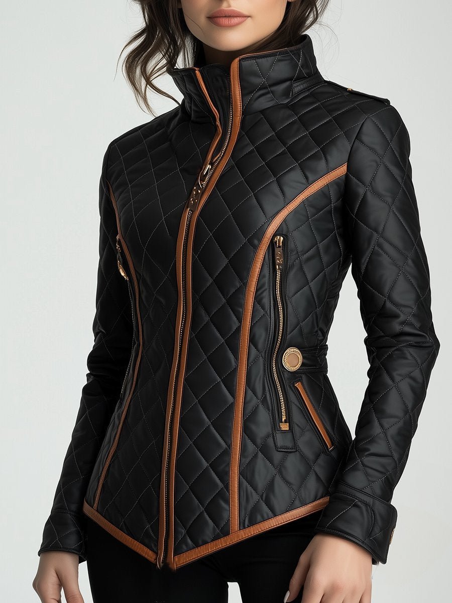Marla | Diamond-Quilted Zip-Up Padded Jacket