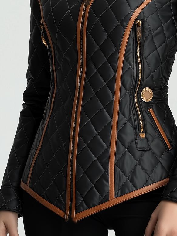 Marla | Diamond-Quilted Zip-Up Padded Jacket