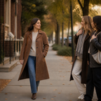 Marlowe | Suede-Look Button-Front Long Trenchcoat