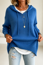 Maura | Drawstring Hooded Knit Sweater