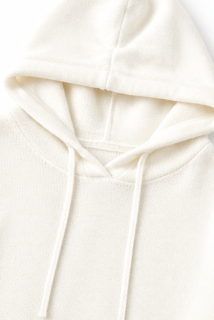Maura | Drawstring Hooded Knit Sweater
