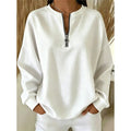 Melinda | Quarter-Zip Dropped-Shoulder Sweatshirt