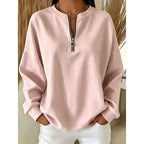 Melinda | Quarter-Zip Dropped-Shoulder Sweatshirt
