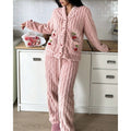 Meryl | Embroidered Fleece Button-Front Lounge Set