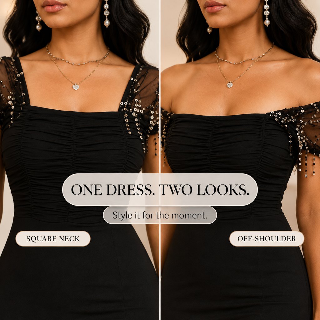 Mia | Sequin Slit Convertible Maxi Dress