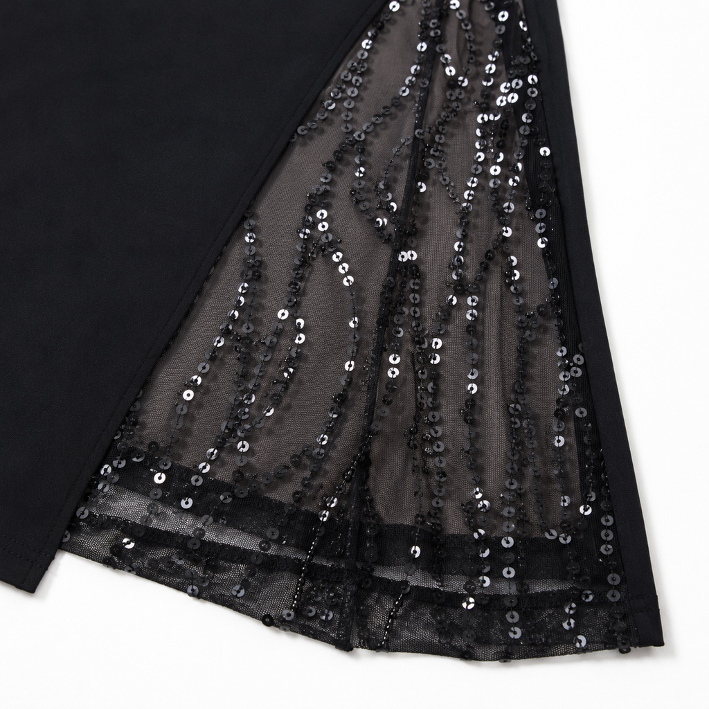 Mia | Sequin Slit Convertible Maxi Dress