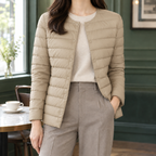 Missy | Collarless Quilted Down Jacket