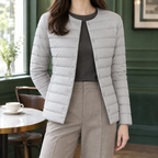 Missy | Collarless Quilted Down Jacket