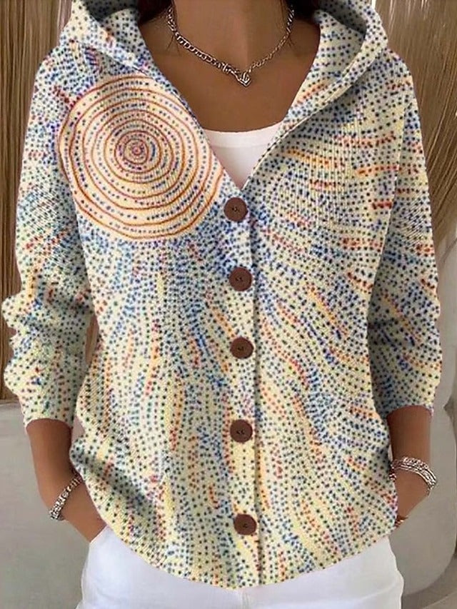 Muriel | Button-Front Hooded Cardigan Sweater