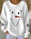 Norma | Ribbed Snowman Face Sweatshirt