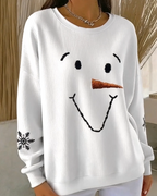 Norma | Ribbed Snowman Face Sweatshirt