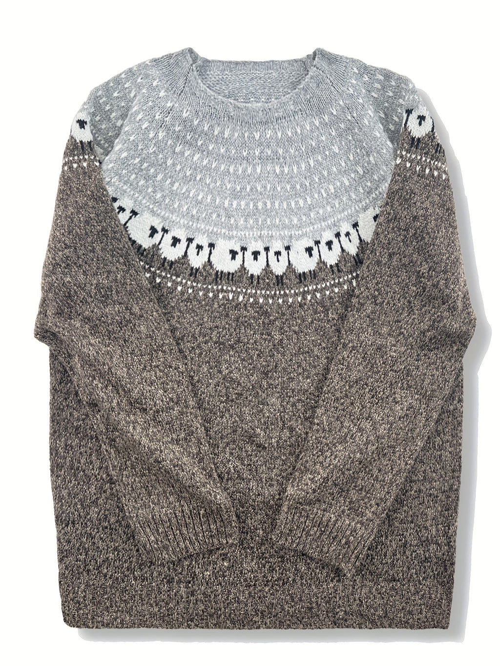 Pauline | Sheep Jacquard Nordic Knit Sweater