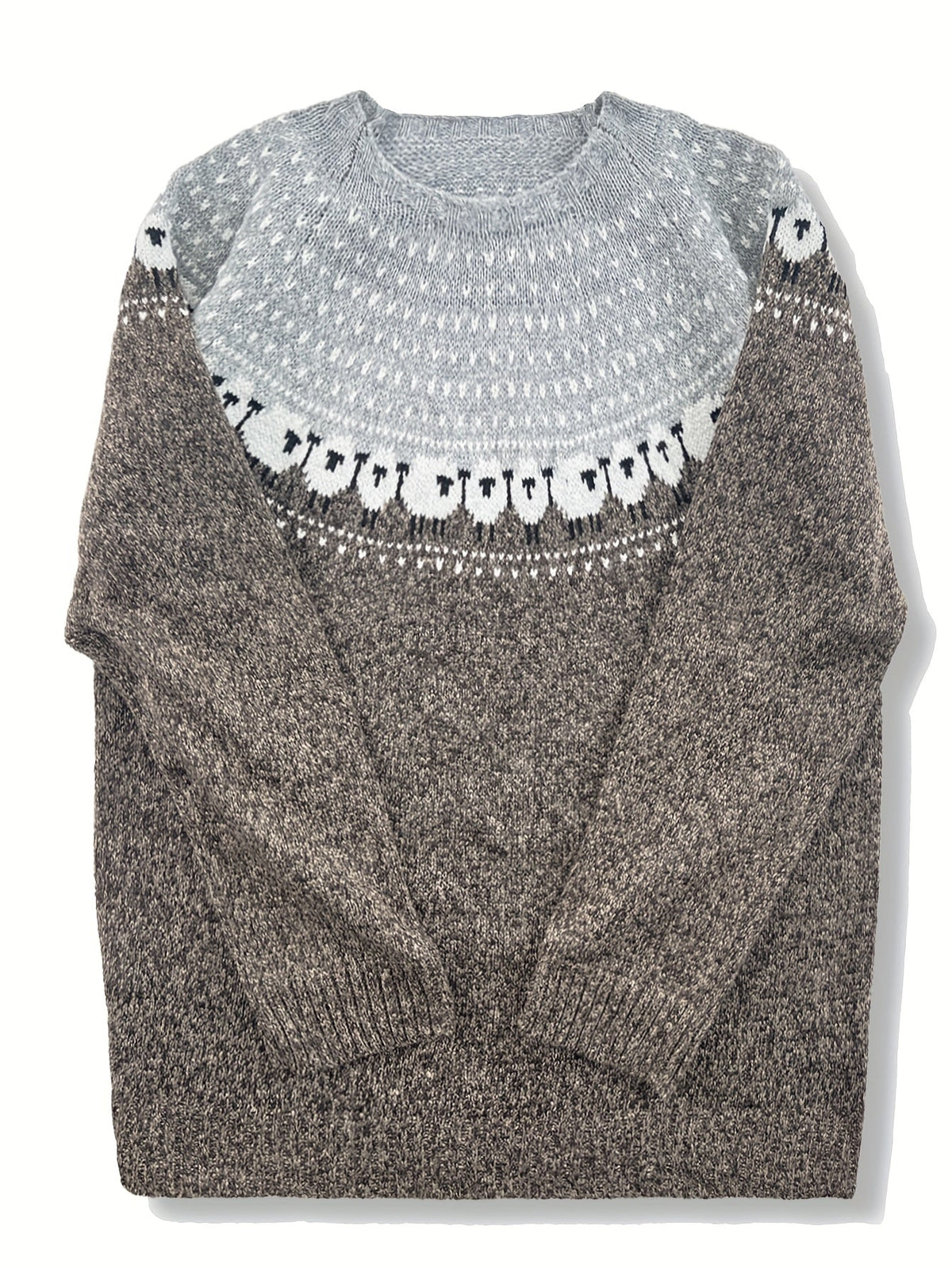 Pauline | Sheep Jacquard Nordic Knit Sweater