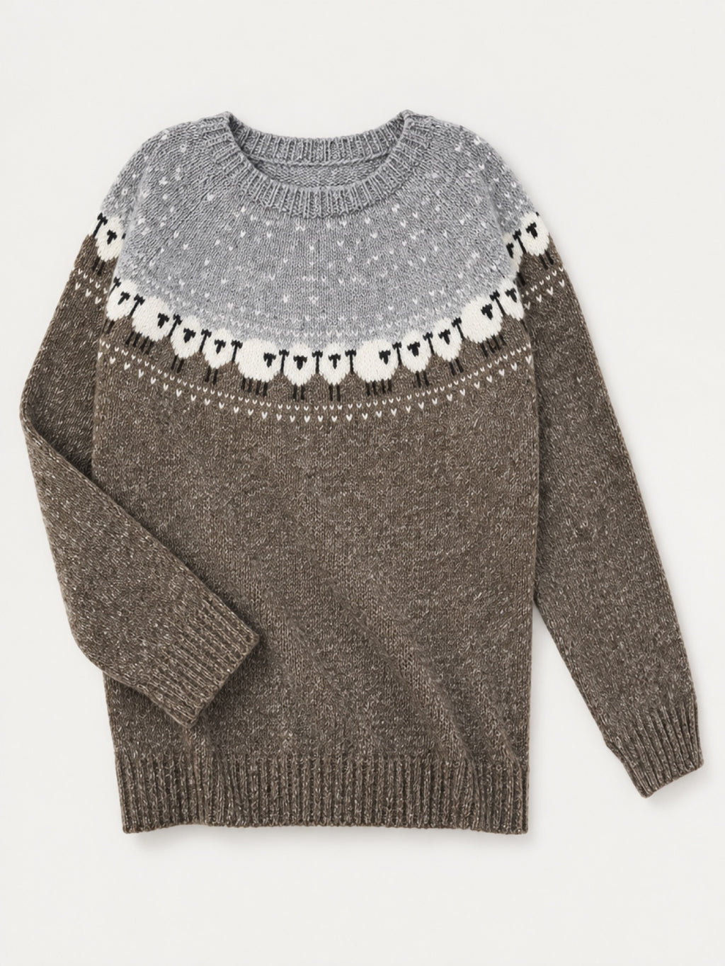 Pauline | Sheep Jacquard Nordic Knit Sweater
