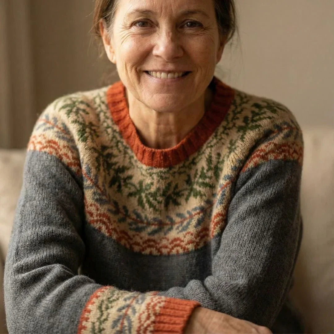 Peggy | Fair Isle Long-Sleeve Knit Sweater