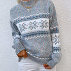 Phyllis | Snowflake Mock-Neck Sweater
