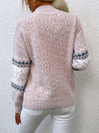 Phyllis | Snowflake Mock-Neck Sweater