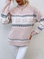 Phyllis | Snowflake Mock-Neck Sweater