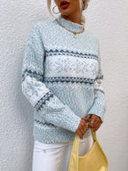 Phyllis | Snowflake Mock-Neck Sweater