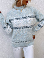 Phyllis | Snowflake Mock-Neck Sweater