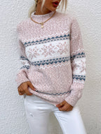 Phyllis | Snowflake Mock-Neck Sweater