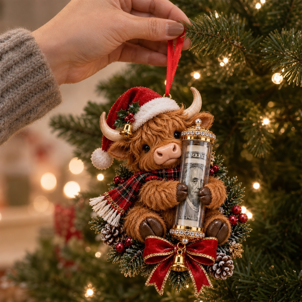Stuffed Animal Christmas Money Holder Ornament