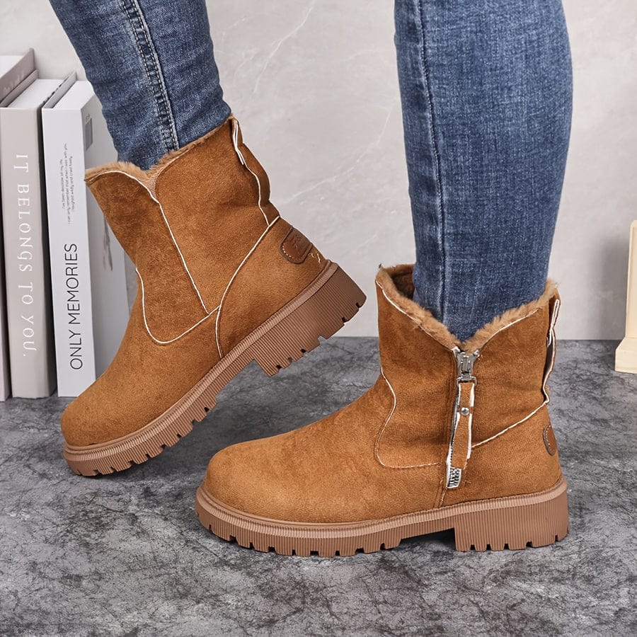 Prudence | Plush-Lined Winter Boots with Tread Soles