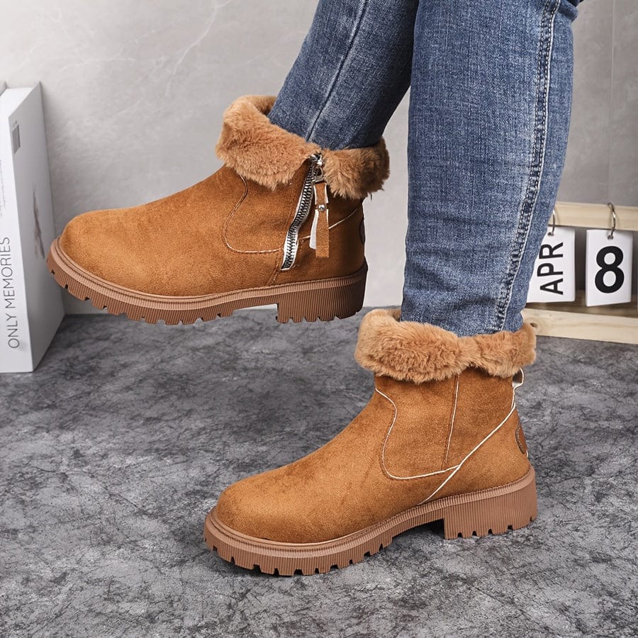 Prudence | Plush-Lined Winter Boots with Tread Soles