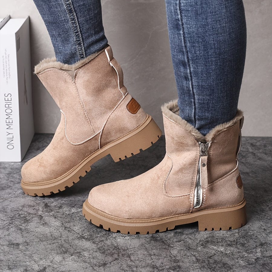 Prudence | Plush-Lined Winter Boots with Tread Soles