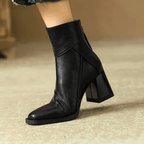 Raquel | Luxe Leather Block Heel Boots