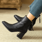 Raquel | Luxe Leather Block Heel Boots