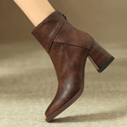 Raquel | Luxe Leather Block Heel Boots