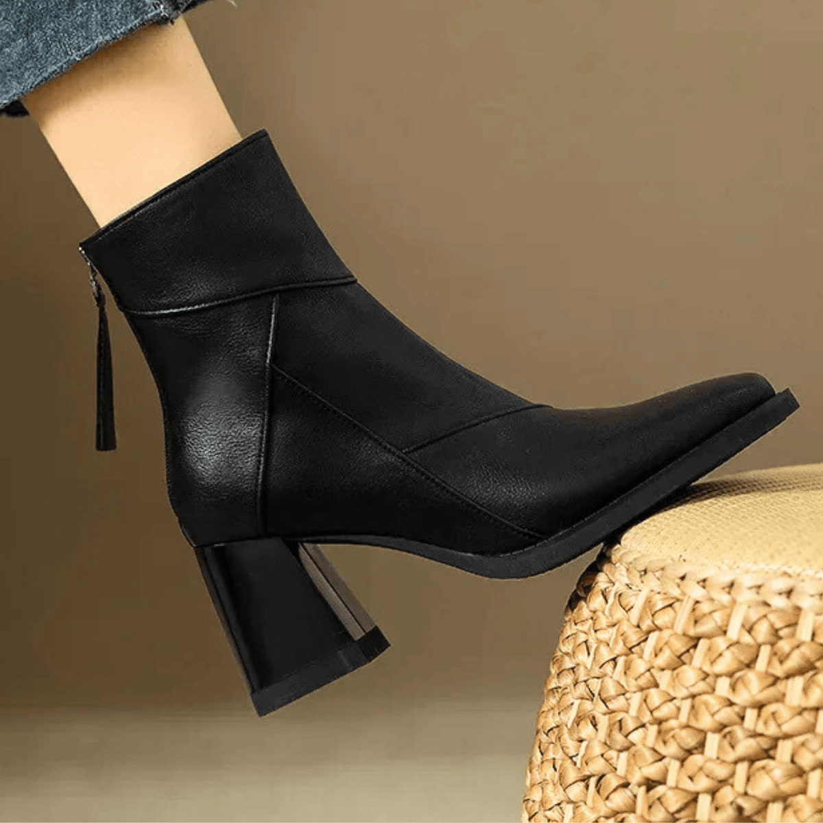 Raquel | Luxe Leather Block Heel Boots