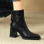 Raquel | Luxe Leather Block Heel Boots