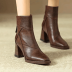 Raquel | Luxe Leather Block Heel Boots
